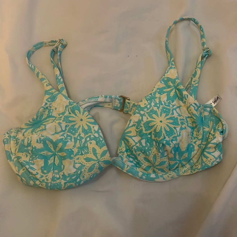 flower print bikini top